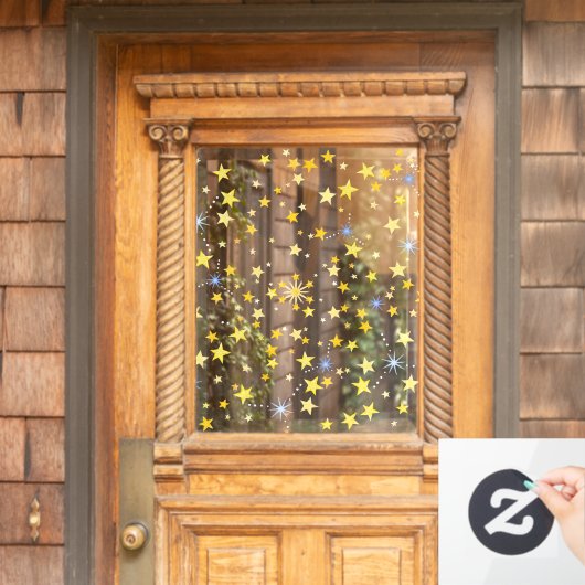 Kerstmis en deoratief nieuwjaarsfeest raamsticker (Huis Deur)