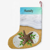 Kerstmis en dubbele dollar kleine kerstsok (Achterkant)