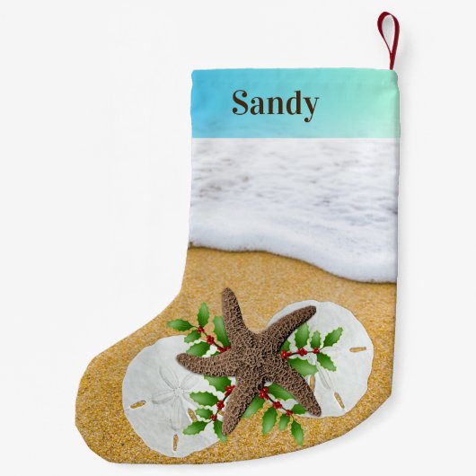 Kerstmis en dubbele dollar kleine kerstsok (Achterkant)