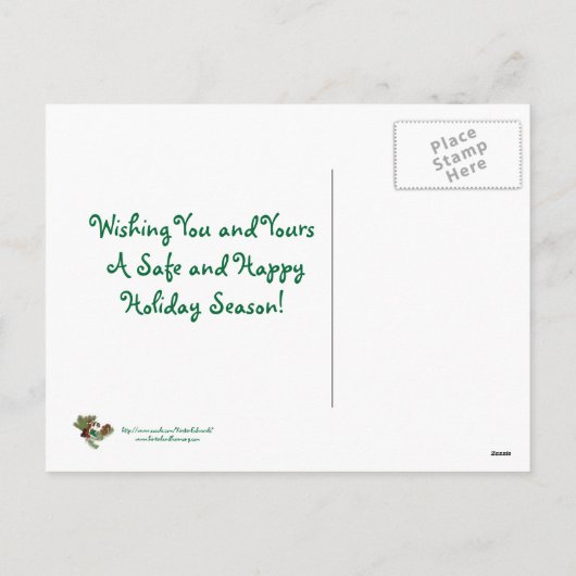 Kerstmis en eekhoorn Briefkaart met cadeau (Achterkant)