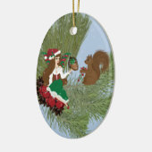 Kerstmis en eekhoorn Ornament (Links)