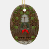 Kerstmis en eekhoorn Ornament (Achterkant)