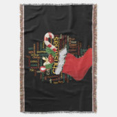 Kerstmis en een gelukkig nieuwjaar deken (Voorkant Verticaal)