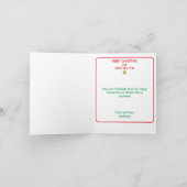 Kerstmis en een Happy-jaarkaart voor kerstmis Bedankkaart (Binnen)