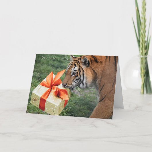 Kerstmis en feestdag met ingebouwde synchronisatie bedankkaart (Voorkant)