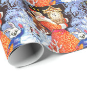 Kerstmis en feestelijke klok cadeaupapier (Rol Hoek)