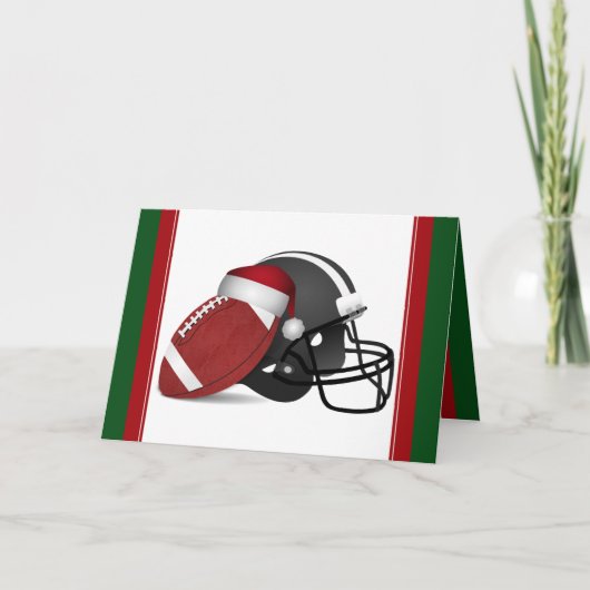 Kerstmis en Football Feestdagen Kaart (Voorkant)