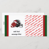 Kerstmis en Football Feestdagenkaart (Voorkant / Achterkant)