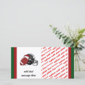 Kerstmis en Football Feestdagenkaart (Staand voorkant)