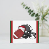 Kerstmis en Football Feestdagenkaart (Staand voorkant)