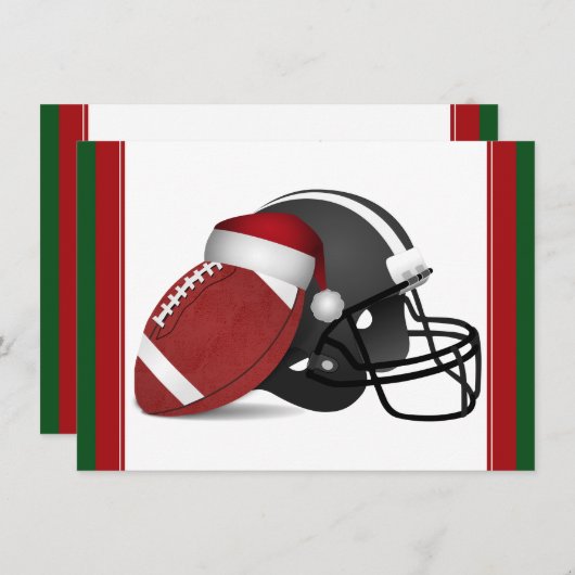 Kerstmis en Football Kaart (Voorkant / Achterkant)