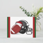 Kerstmis en Football Kaart (Staand voorkant)