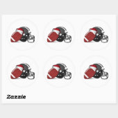 Kerstmis en Football Ronde Sticker (Vel)