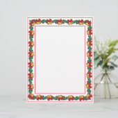 Kerstmis en Garland Letterhead (Staand voorkant)