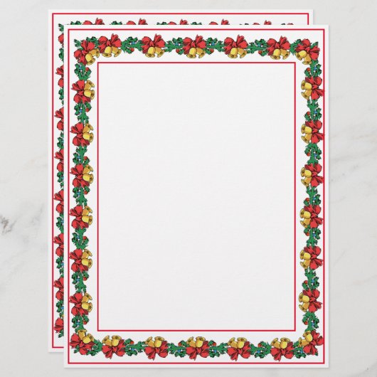Kerstmis en Garland Letterhead (Voorkant / Achterkant)