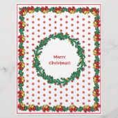 Kerstmis en Garland Letterhead (Achterkant)