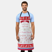 Kerstmis en Gelukkig Nieuwjaar 20XX! Aangepaste XM Schort (Gedragen)