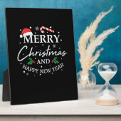 Kerstmis en gelukkig nieuwjaar fotoplaat (Zijkant)