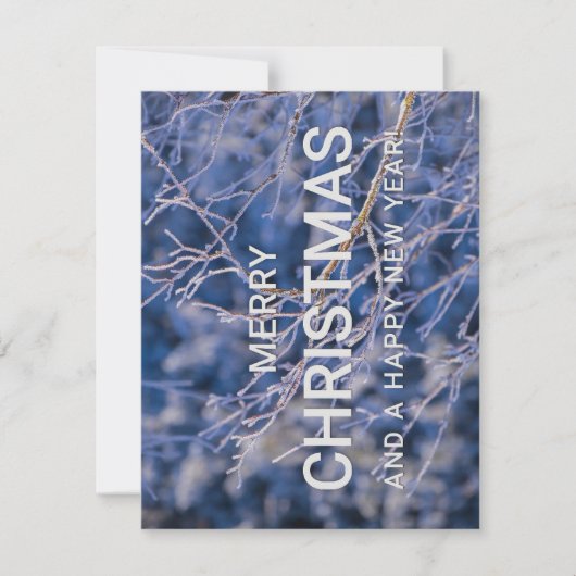 Kerstmis en gelukkig nieuwjaar kaart (Voorkant)