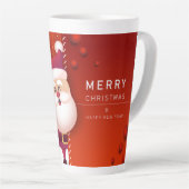 Kerstmis en gelukkig nieuwjaar latte mok (Rechterhoek)