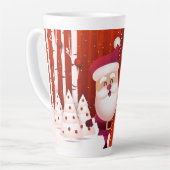 Kerstmis en gelukkig nieuwjaar latte mok (Linkerhoek)