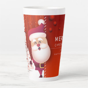 Kerstmis en gelukkig nieuwjaar latte mok