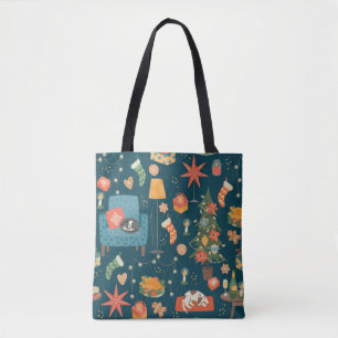 Kerstmis en gelukkig nieuwjaar naadloos. Swe Tote Bag