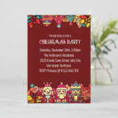 Kerstmis en Get-Together Party Kaart (Staand voorkant)