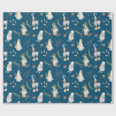 Kerstmis en gnomen cadeaupapier (Vlak)