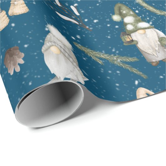 Kerstmis en gnomen cadeaupapier (Rol Hoek)