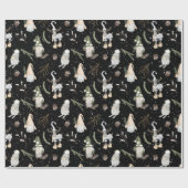 Kerstmis en gnomen cadeaupapier (Vlak)