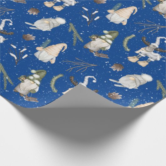 Kerstmis en gnomen cadeaupapier (Hoek)