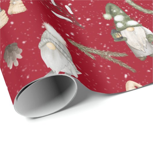 Kerstmis en gnomen cadeaupapier (Rol Hoek)