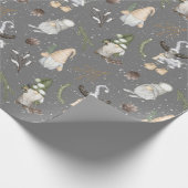 Kerstmis en gnomen cadeaupapier (Hoek)