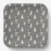 Kerstmis en gnomen papieren bordje (Voorkant)