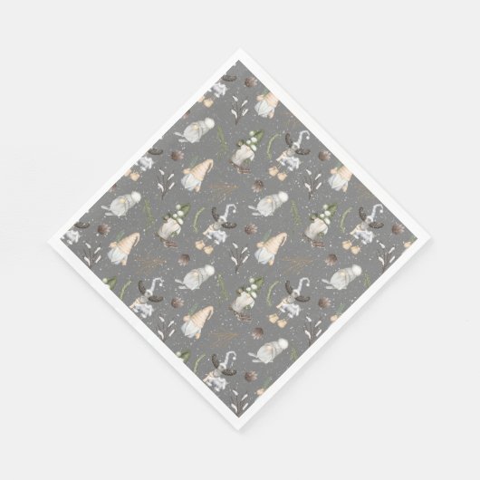 Kerstmis en gnomen servet (Hoek)