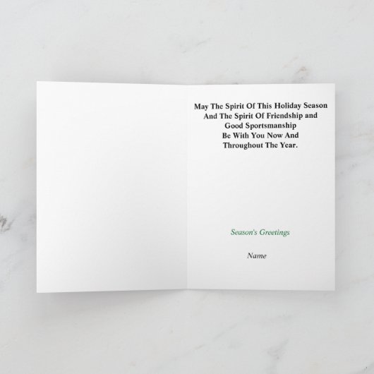 Kerstmis en golf spirit kerstkaart feestdagen kaart (Binnen)