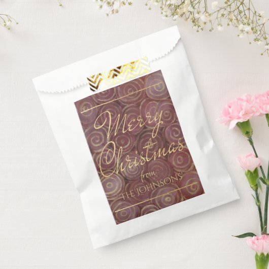 Kerstmis en goud bedankzakje (Gezegeld)