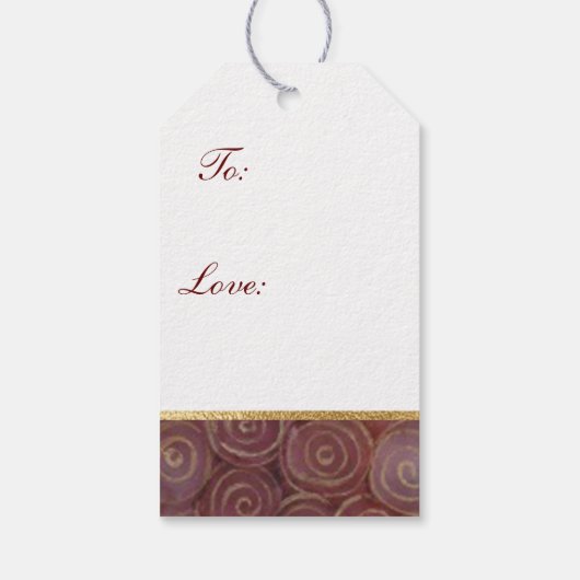 Kerstmis en goud cadeaulabel (Achterkant)