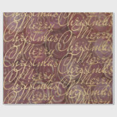 Kerstmis en goud cadeaupapier (Vlak)