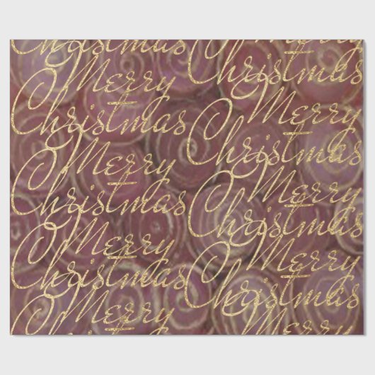 Kerstmis en goud cadeaupapier (Vlak)