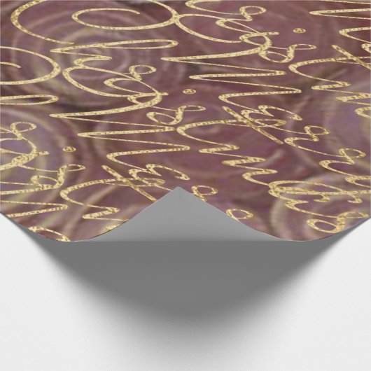 Kerstmis en goud cadeaupapier (Hoek)