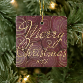 Kerstmis en goud keramisch ornament