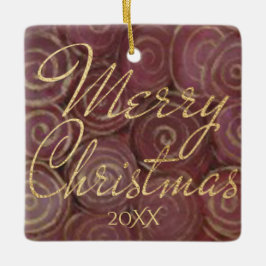 Kerstmis en goud keramisch ornament