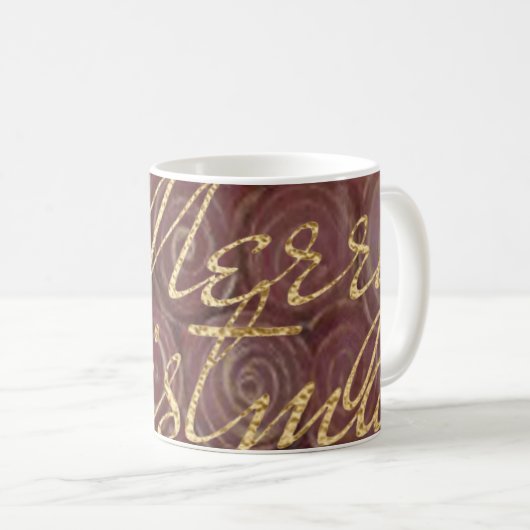 Kerstmis en goud koffiemok (Voorkant rechts)