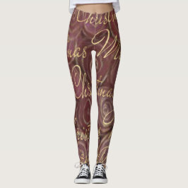 Kerstmis en goud leggings