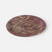 Kerstmis en goud papieren bordje (Gekanteld)