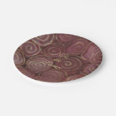 Kerstmis en goud papieren bordje (Gekanteld)