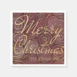 Kerstmis en goud servet