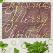 Kerstmis en goud theedoek (Gevouwen)